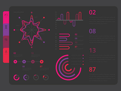 Fancy Stylish Data Visualization business data visualization diagram fancy graphic hipster icon infographic marketing presentation stylish