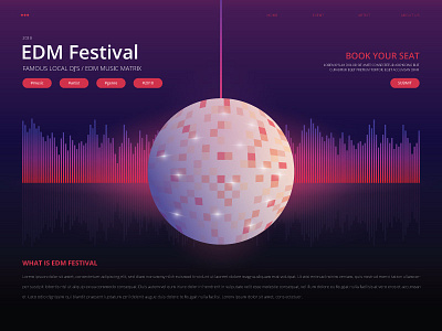 EDM Festival UI Interface business disco edm event festival graphic interface marketing mobile music ui ux web