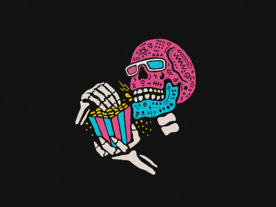 Skull Popcorn by uyo66 on Dribbble