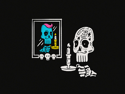 Skull Mirror