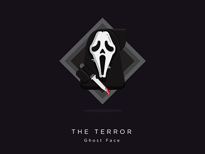 Ghost Face character ghostface icon illustration vector