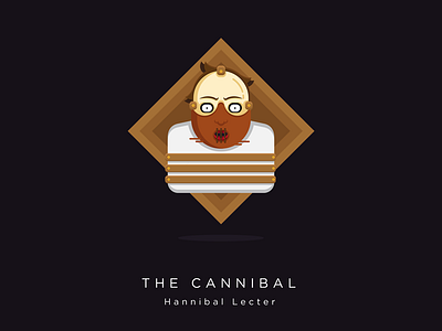 Hannibal Lecter character hanniballecter icon illustration vector