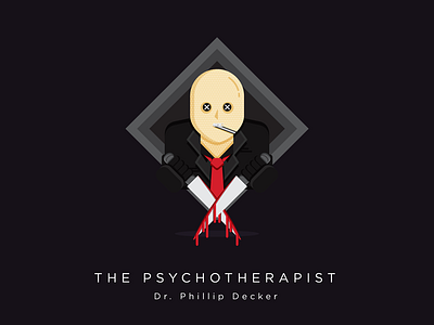 Dr. Phillip Decker character icon illustration nightbreed vector