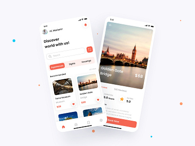 Travel App app mobile ui ui design ux ux resarch