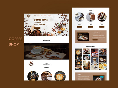 Coffee Shop - Landing Page coffee shop design landing page ui ui design ux