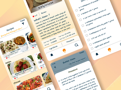 Cooking Mobile App application commerce design ui