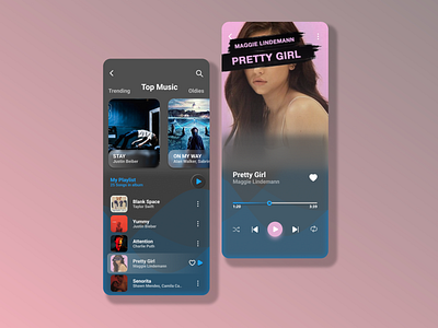 Music Player App application design music stylish ui