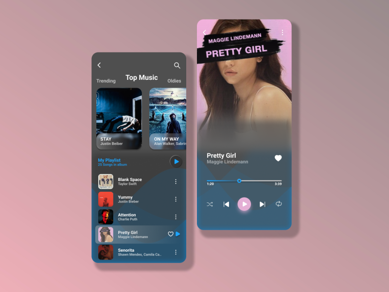 Music Player App by Nausheen Ammanagi on Dribbble