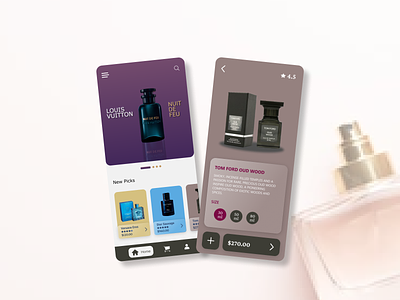 Perfume Mobile App application commerce design perfume app ui