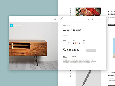 Seviyo clean craft design fashion furniture industrial minimal simple store ux ui website white