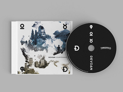 Devdan CD Packaging album artwork band cd clean collage design illustration music white