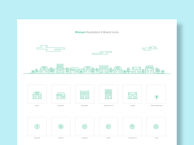 Moovyn Illustration & icons character clen design digital flat icon house icons illustration website white