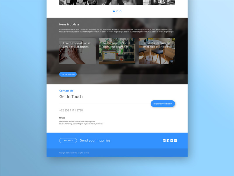News & Footer apps clean design interaction mobile app motion ui ux web design website