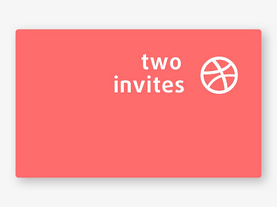 2 Invites design dribbble giveaway illustration invitation mobile ui ux