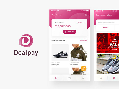 Dealpay User Interface clean dashboard finance iphone logo design mobile app payment ui ux