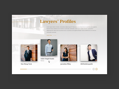 Short Lawyers Page clean clean app fashion interaction design luxury profile uidesign ux design website