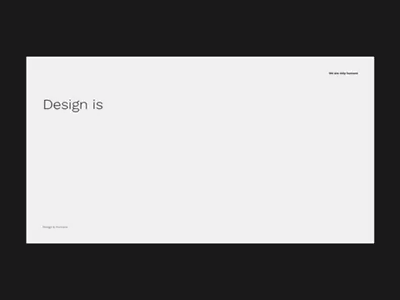 Design & Humané clean design typography ui design ux design website