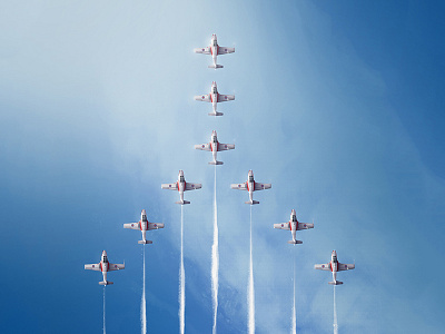 Canadian Forces Snowbirds air show aircraft airplane jet jets plane sky