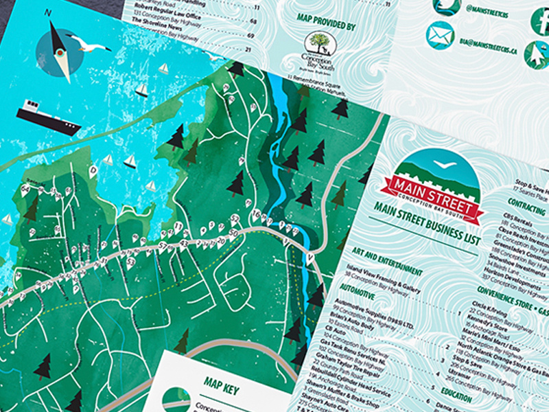Main Street Conception Bay South Map by Karly Barker on Dribbble