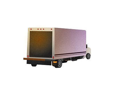 Parked Cube Truck cargo cube truck cube van transportation truck van