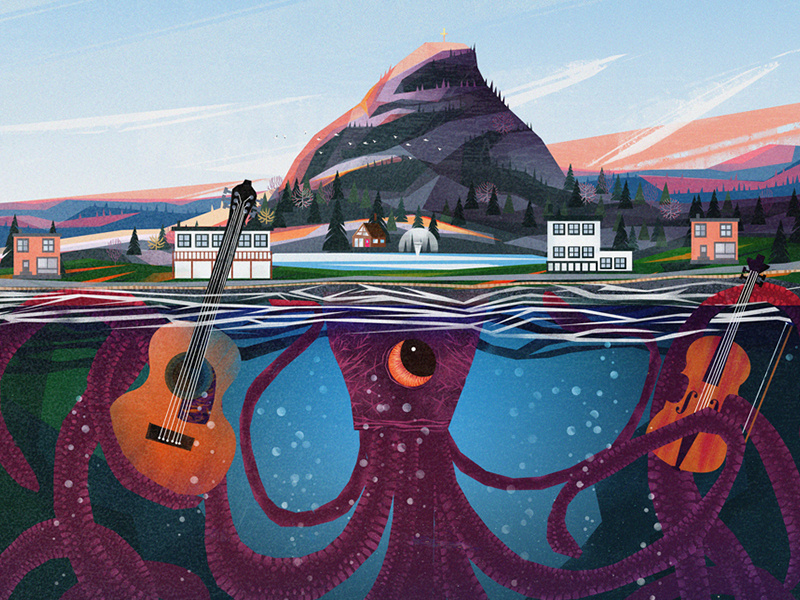 The Holyrood Squid musical landscape bay beach ocean sea creature squid marine