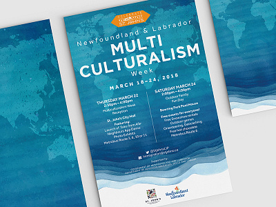 NL Multiculturalism Week Poster diversity immigration multiculturalism newfoundland waves