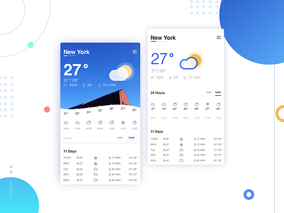 Weather App ui ux 设计 颜色