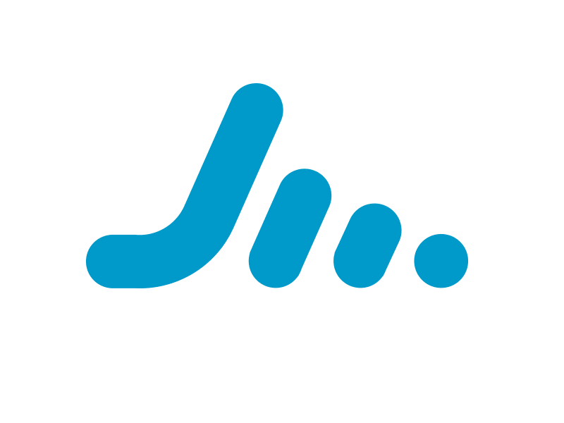 Justin Winget Logo rebound blue grid guides logo vector