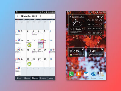 All at once calendar android calendar mobie ux mobile ui ux ux design