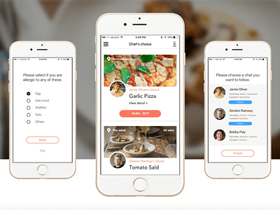 Chef's choice - 1. Getting Started design food interactiondesign mobile ux ui user experience ux