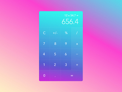 Daily UI challenge #04 — Calculator bright calculator challenge colorful daily gradient julie polaski ui