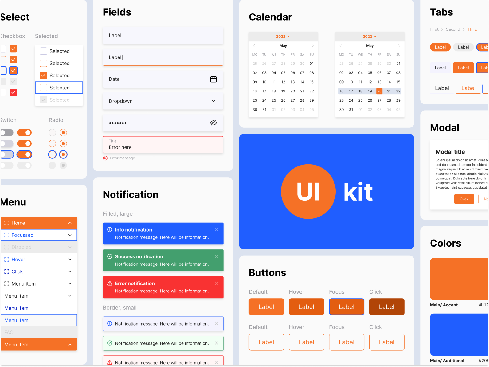 UI-kit — components by Ivan on Dribbble