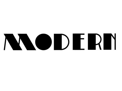 Modern logo modern type