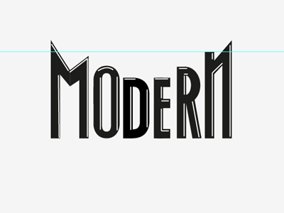 Modern letter letters type