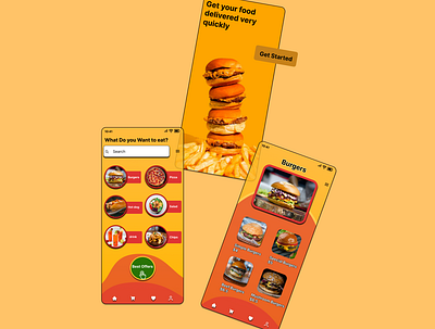Food Delivery app application design figma food food app food delivery graphic design mobile mockup ui ux