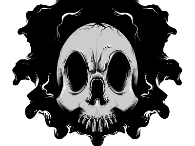 Smoky Skull huion illustration skull smoke