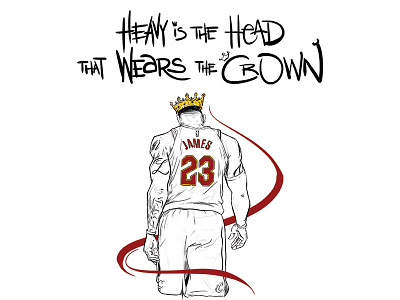 King James cavs cleveland crown huion illustration king king james lebron nba
