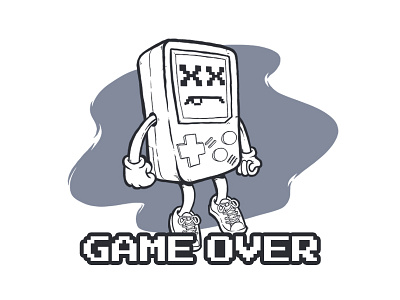 Game Over Boy dead design game game over gaming illustration over play