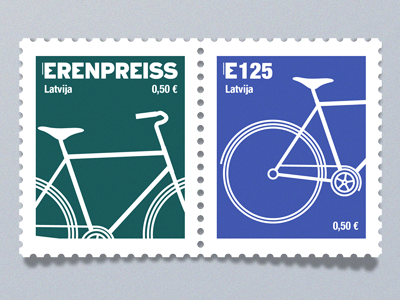 Postage stamps design illustration