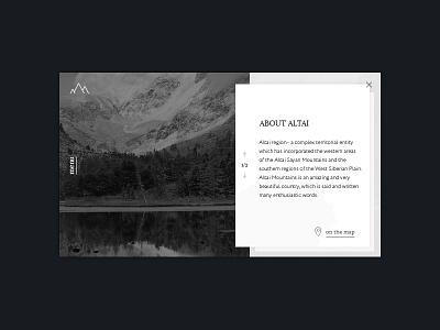 Altai nature website concept