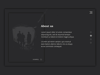About page agency design minimal simple ui ux web