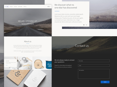Studio Concept landing minimalism studio ui ux web webdesign