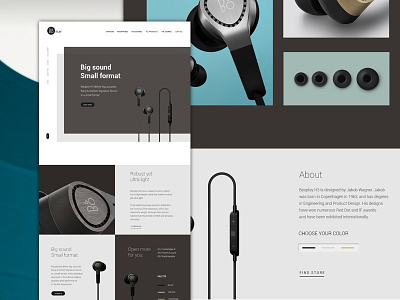 Bang & Olufsen concept design landing layout minimalism ui ux web webdesign