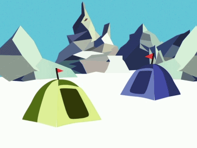 Everest 2d animation design everest film graphics illustration illustrator motion graphics motion mountain snow vector