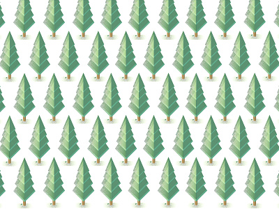 Forest 2d camping forest green leaves nature pattern print trees wood