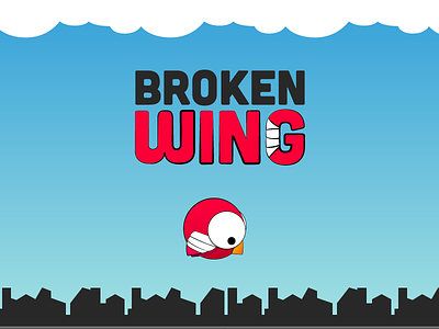 Broken Wing app bird illustration ios logo