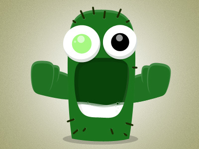 Cactus character illustration vector