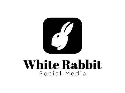 White Rabbit Social Media 2d abstract adobe illustrator art branding clean graphic design icon logo logomark logotype mascot minimalist modern logo redesign retro simple sketch symbol typography