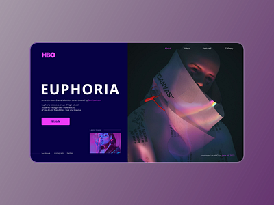 EUPHORIA - HBO - Web design shot