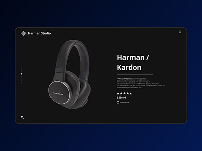 Harman Kardon Wep design shot 3d animation app design branding design flat graphic design illustration inspiration logo modern ui vector web design